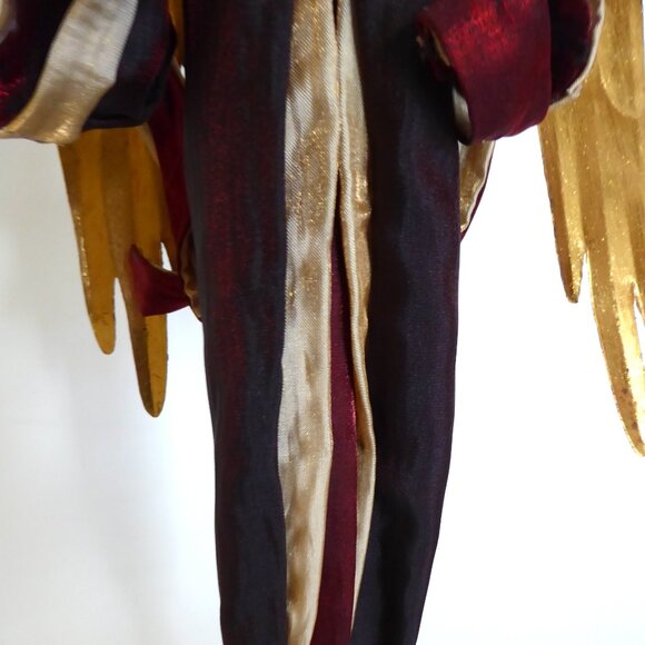 VINTAGE 19” CHRISTMAS ANGEL GOLD WINGS HOLIDAY FIGURE STATUE - Picture 14 of 16